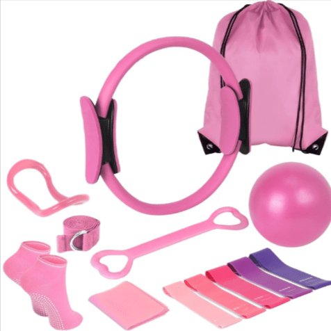 13-Piece Yoga & Pilates Set – Ring, Bands, Ball & Bag - Fitness Equipment - Apex Therapy
