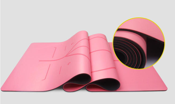 Natural Rubber Yoga Mat – 5 mm, Non-Slip PU Surface, 6 Colors