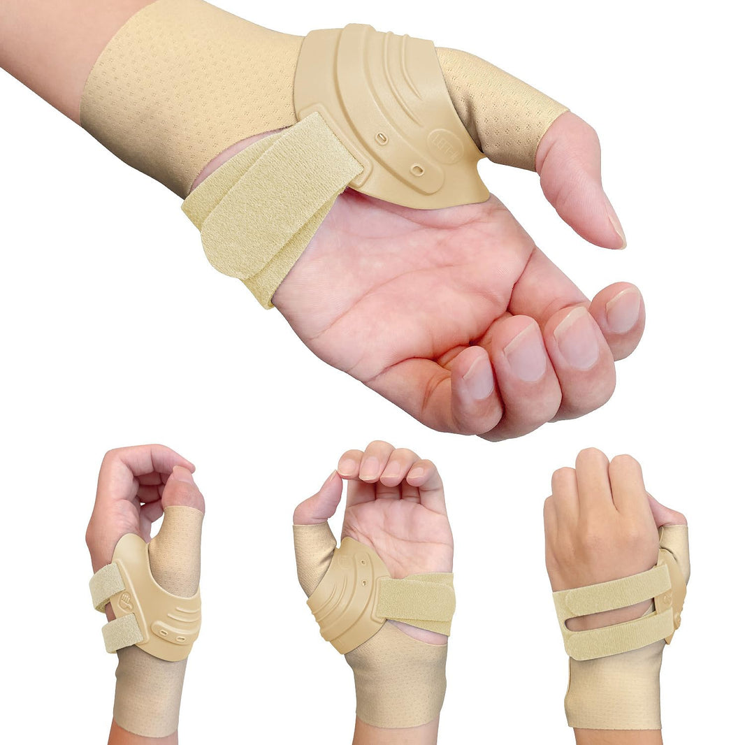 CMC Thumb Brace – Adjustable Metal Stay & Soft Thumb Sleeve, Left Hand