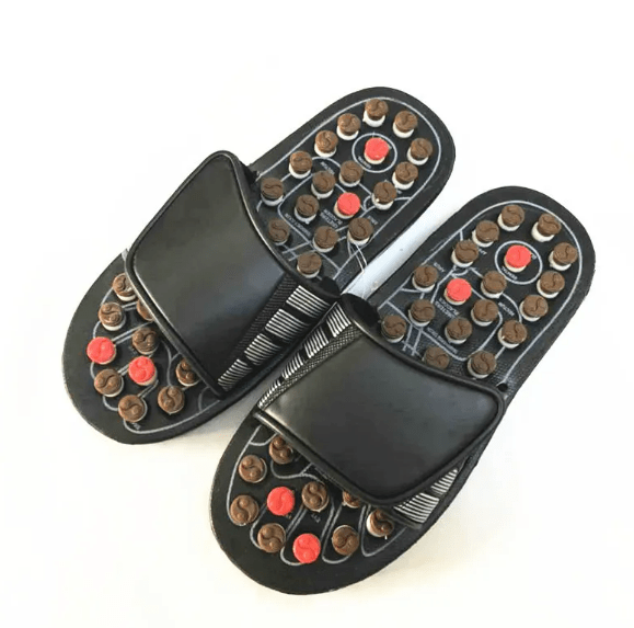 Acupressure Massage Slippers – Raised-Node Footbed, Slip-On - Slippers - Apex Therapy