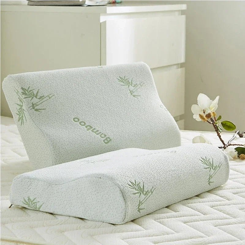 Bamboo Fiber Pillow Slow Rebound Health Care Memory Foam Pillow Memory Foam Pillow Orthopedic Pillows Support NeckRelief - Apex Therapy