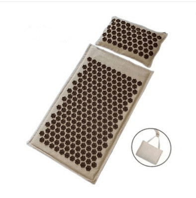 Coconut-Fiber Acupressure Mat – Linen Cover, Lotus Spikes, with Bag or Pillow - Acupressure Mat - Apex Therapy