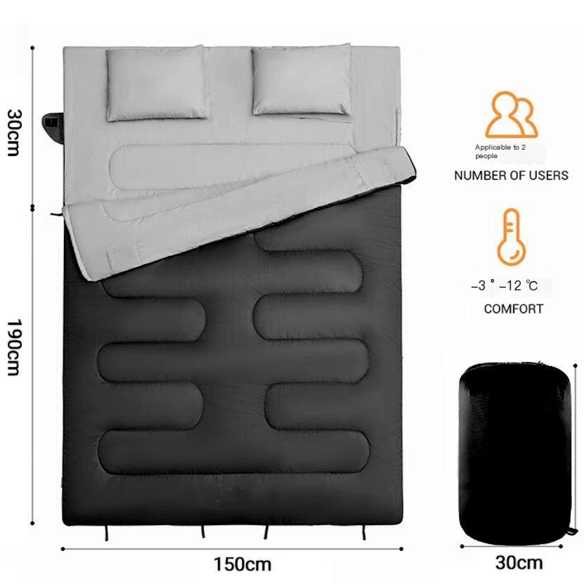 Double camping sleeping bag for two – Apex Therapy, view 1