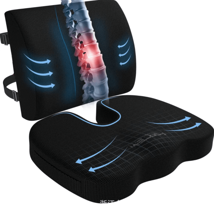 Ergonomic Memory Foam Office Seat Cushion – Contoured Hip Support - Seat Cushion - Apex Therapy