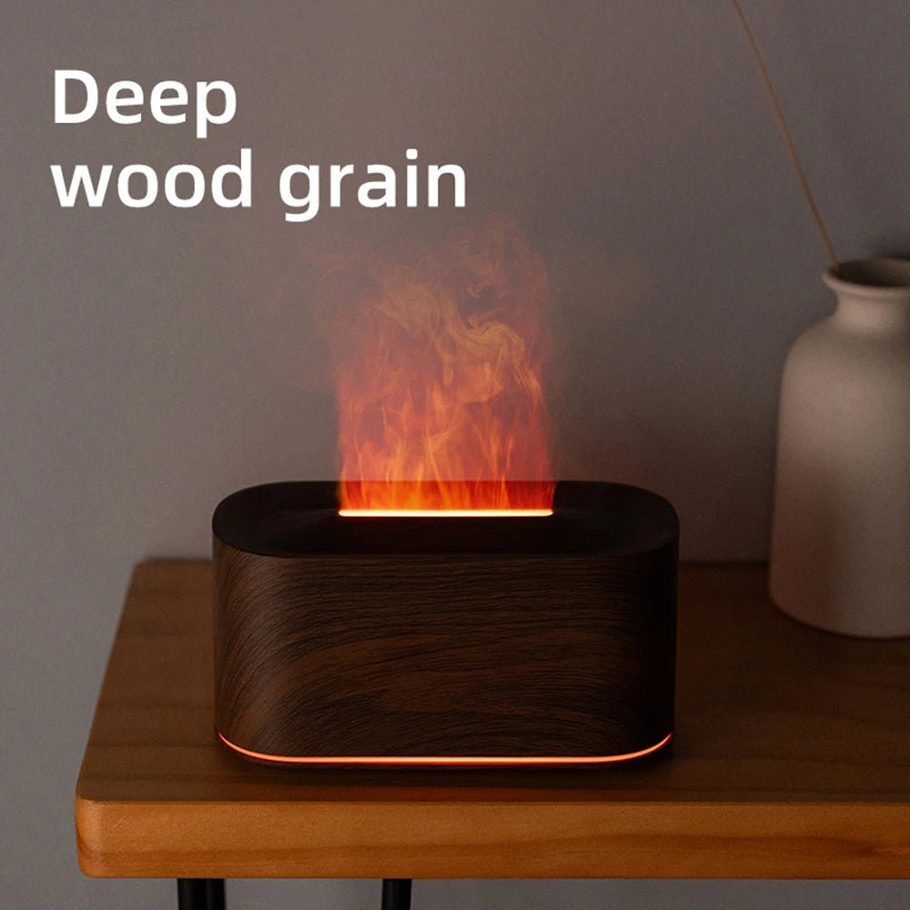 Essential Oil Diffuser,Flame Colorful Water Vapor Fire Humidifier for Aromatherapy Aroma Therapy Machine Room,Flame Diffuser - Apex Therapy