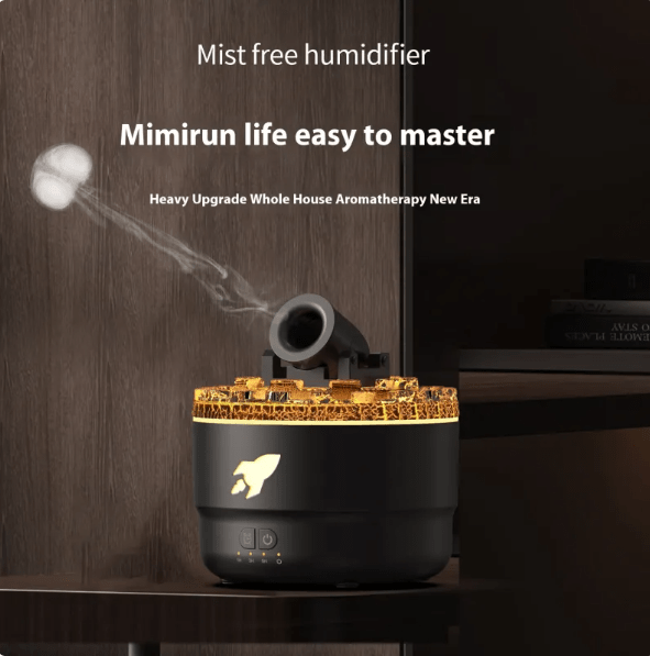 FlameAura Large-Mist Humidifier – Flame Effect, USB - Humidifier - Apex Therapy