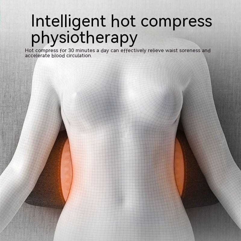 Heated Lumbar Support Cushion – Memory Foam, Massage Options - Back Cushion - Apex Therapy