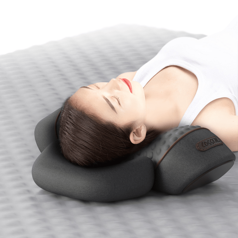 Heated Neck Massage Pillow – Warmth, Vibration & Memory Foam - Massage Pillow - Apex Therapy