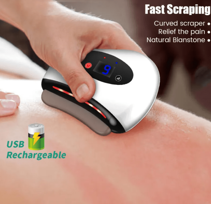 Heated Vibrating Gua Sha Tool – Bian Stone, Face & Body - Gua Sha - Apex Therapy