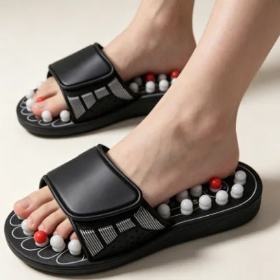 HTMCK Unisex Acupoint Massage Slippers Chinese Acupressure Health Care Rotating Foot Massager Shoes for Home Comfort Flop - Massage Slippers - Apex Therapy