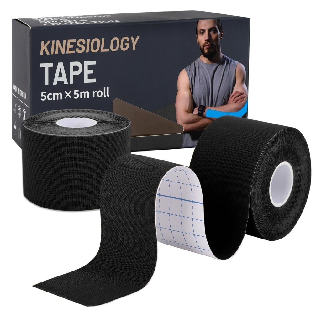 Kinesiology Tape – 2 Rolls, Waterproof & Breathable, Black - Kinesiology Tape - Apex Therapy