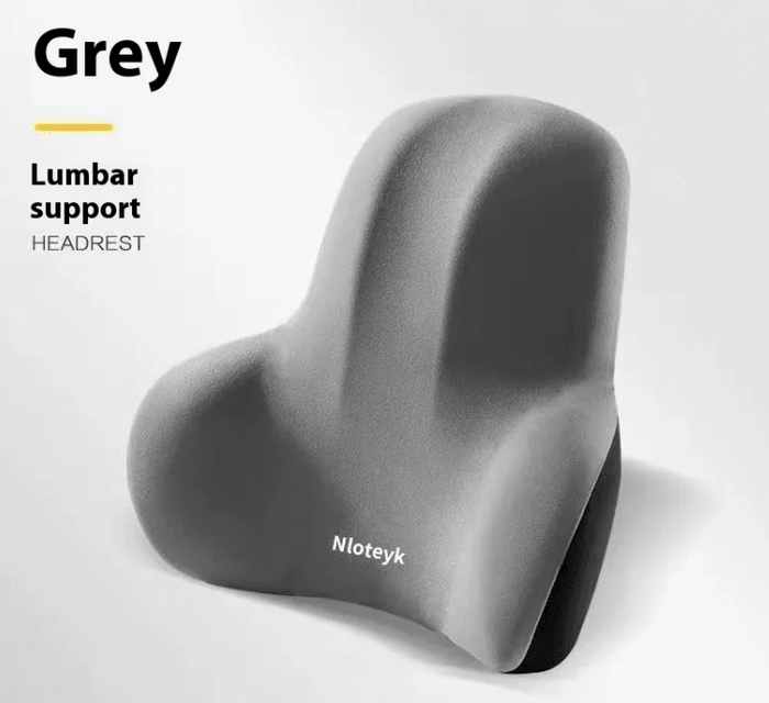 Memory Foam Car Cushion Set – Suede Headrest & Lumbar Pillow - Seat Cushion - Apex Therapy