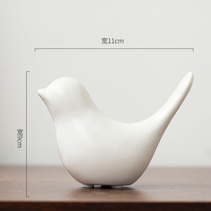 Nordic Ceramic Bird Figurine – Minimalist Home Decor - Home Decor - Apex Therapy
