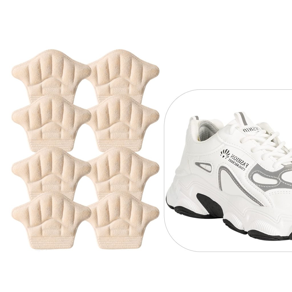 Suede Heel Grips – Self-Adhesive Liners for Loose Shoes, Apricot - Heel Grips - Apex Therapy