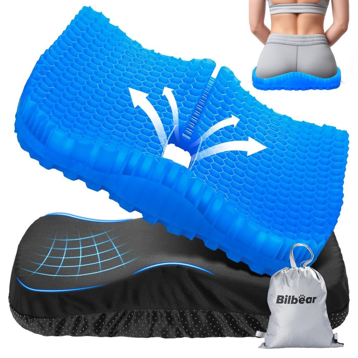Thick Gel Kayak Seat Cushion – 3.5 in U-Shape, Breathable TPE - Seat Cushion - Apex Therapy