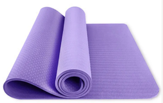 Thick TPE Yoga Mat with Alignment Lines – 6 mm or 8 mm, 183 cm