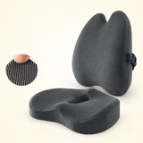 Car Waist & Back Cushion Set – Lumbar Pillow and Seat Cushion