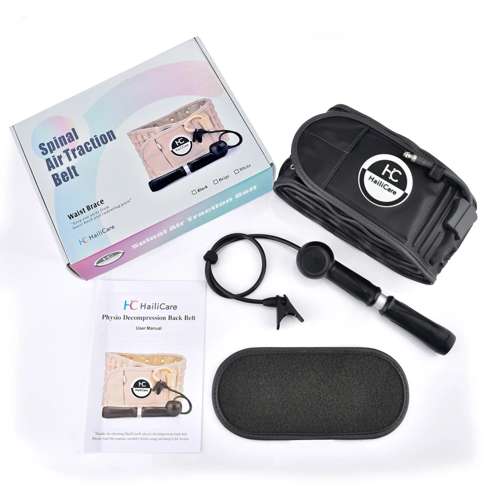 Inflatable Lumbar Support Belt with Air Traction & Hand Pump