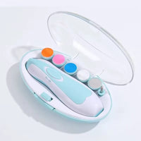Close-up of the filing head on the baby nail trimmer