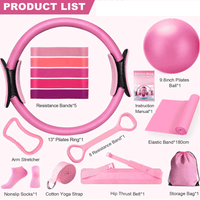 13-Piece Yoga & Pilates Set – Ring, Bands, Ball & Bag - Fitness Equipment - Apex Therapy