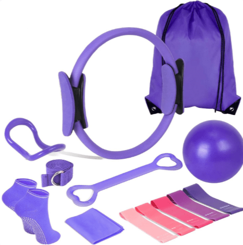 13-Piece Yoga & Pilates Set – Ring, Bands, Ball & Bag - Fitness Equipment - Apex Therapy