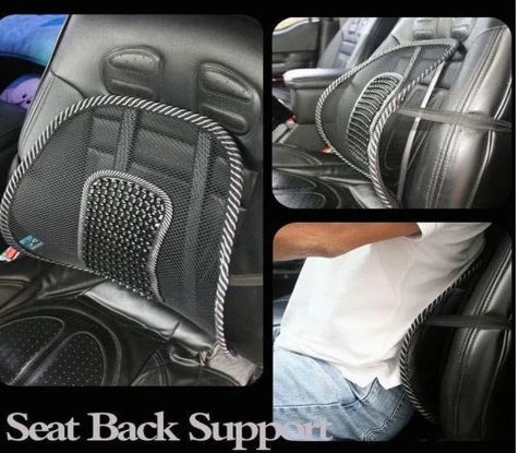 Contoured Car & Chair Back Cushion – Breathable Memory Foam - Apex Therapy