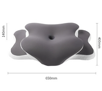 Ice-silk pillow in dark gray, lavender purple and grey