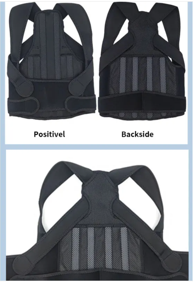 Neoprene Posture Corrector Belt – Mesh-Lined Back Support, S–L