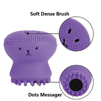 Silicone facial cleansing brush shown from the front