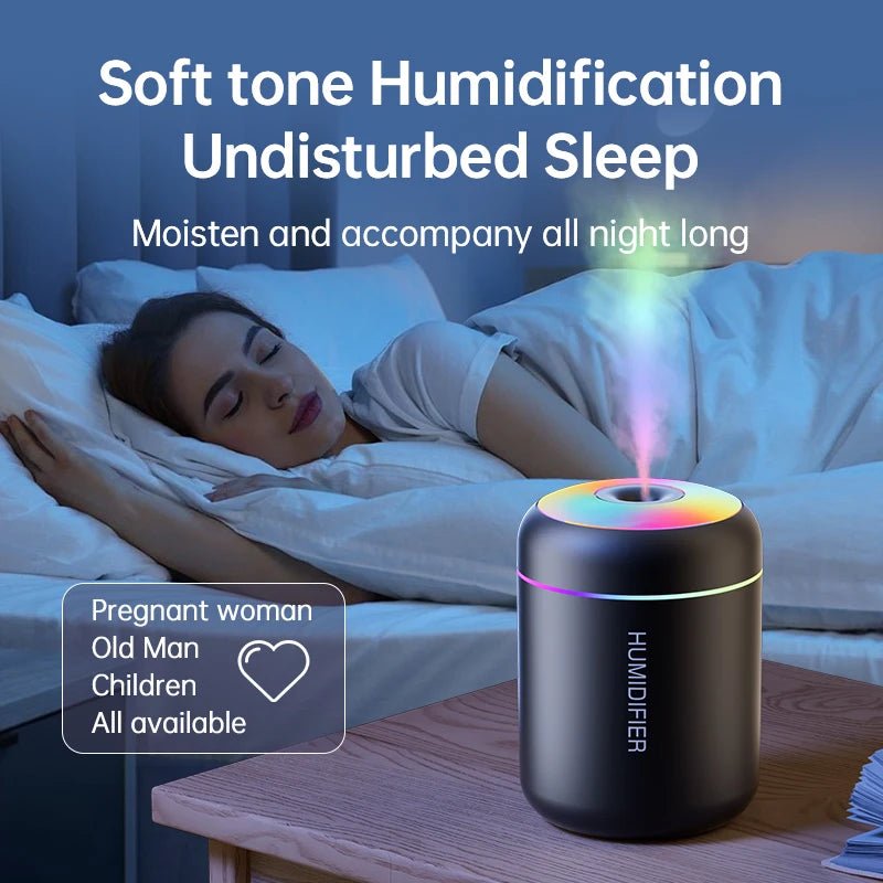 180ml Mini Aroma Diffuser & USB Air Humidifier with Light - Aroma Diffuser - Apex Therapy