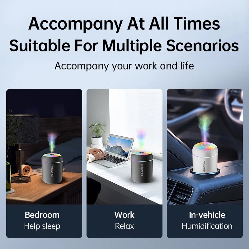 180ml Mini Aroma Diffuser & USB Air Humidifier with Light - Aroma Diffuser - Apex Therapy