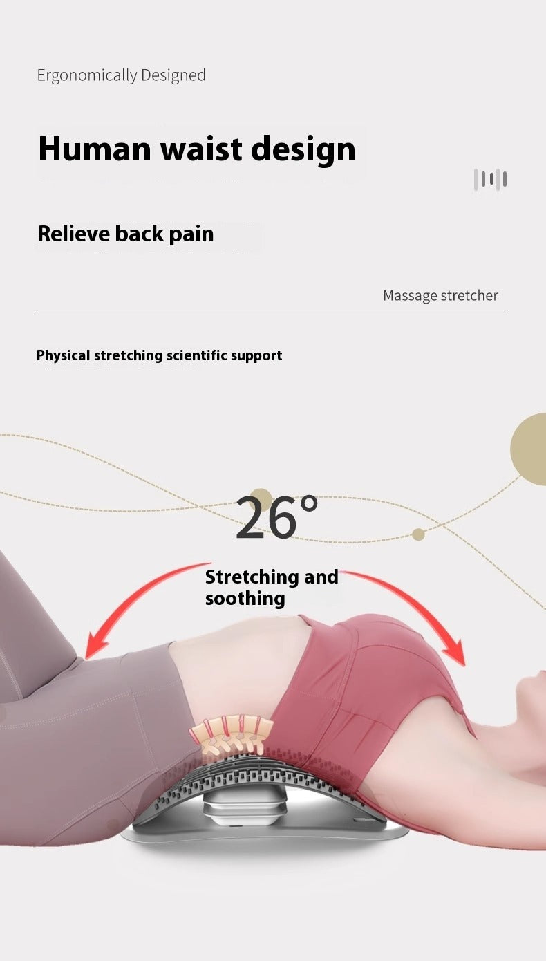 Adjustable Back Stretcher – Lumbar Arch Board, No Charging Needed