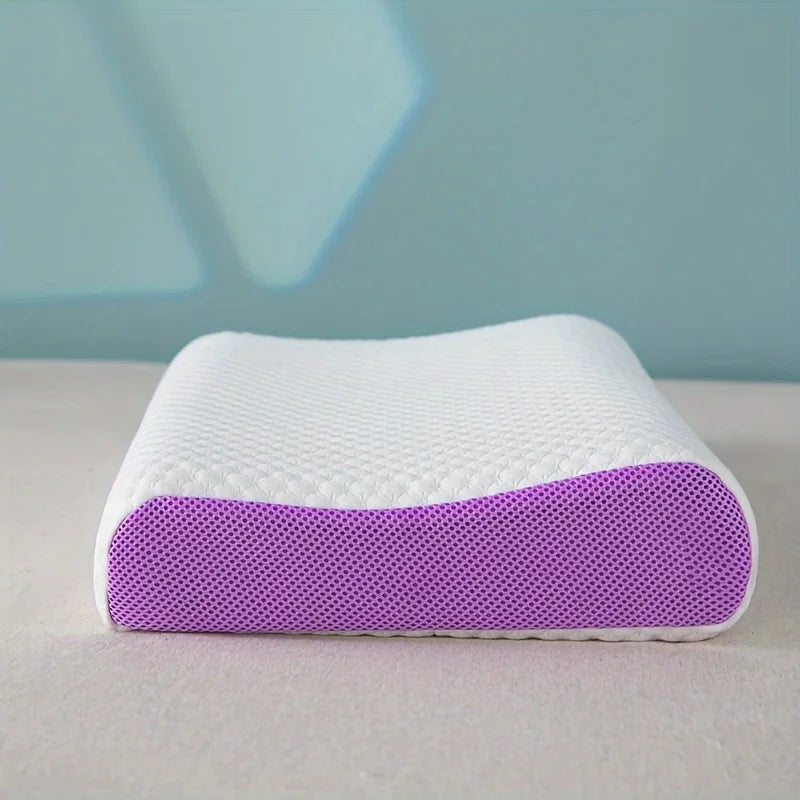 TPE gel neck pillow cradling a side sleeper's head
