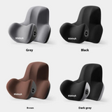 Memory Foam Car Cushion Set – Suede Headrest & Lumbar Pillow