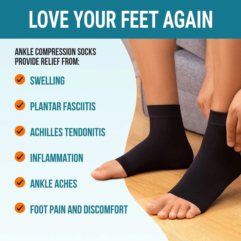 1Pair Neuropathy Socks for Men Women, Soothe Compression Socks for Neuropathy Pain,Ankle Brace Plantar Fasciitis Swelling Relief - Apex Therapy