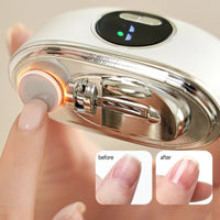 2-in-1 LED Light Electric Nail Trimmer – Rechargeable Grinder for Baby & Adult Care - Apex Therapy