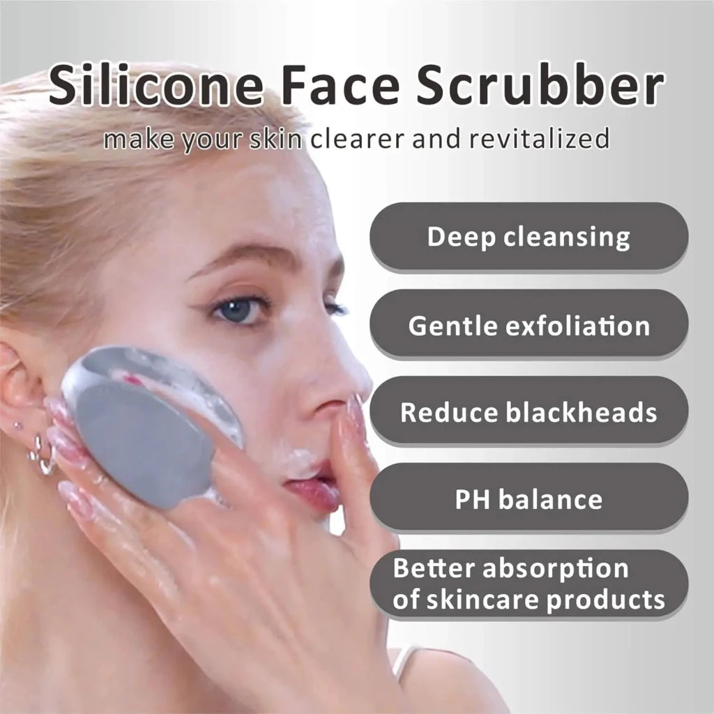2-Pack Silicone Exfoliating Facial Brushes – Gentle Cleansing Duo - Apex Therapy