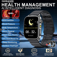 2026Hot AI-GPT Diagosis ECG Health SmartWatch Blood Pressure Lipid Uric Acid 650nm Dual-Probelaser Heart Analysis Smart bracelet - Apex Therapy