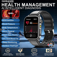 2026Hot AI-GPT Diagosis ECG Health SmartWatch Blood Pressure Lipid Uric Acid 650nm Dual-Probelaser Heart Analysis Smart bracelet - Apex Therapy