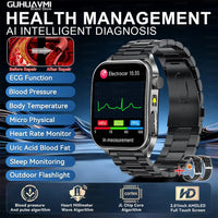 2026Hot AI-GPT Diagosis ECG Health SmartWatch Blood Pressure Lipid Uric Acid 650nm Dual-Probelaser Heart Analysis Smart bracelet - Apex Therapy