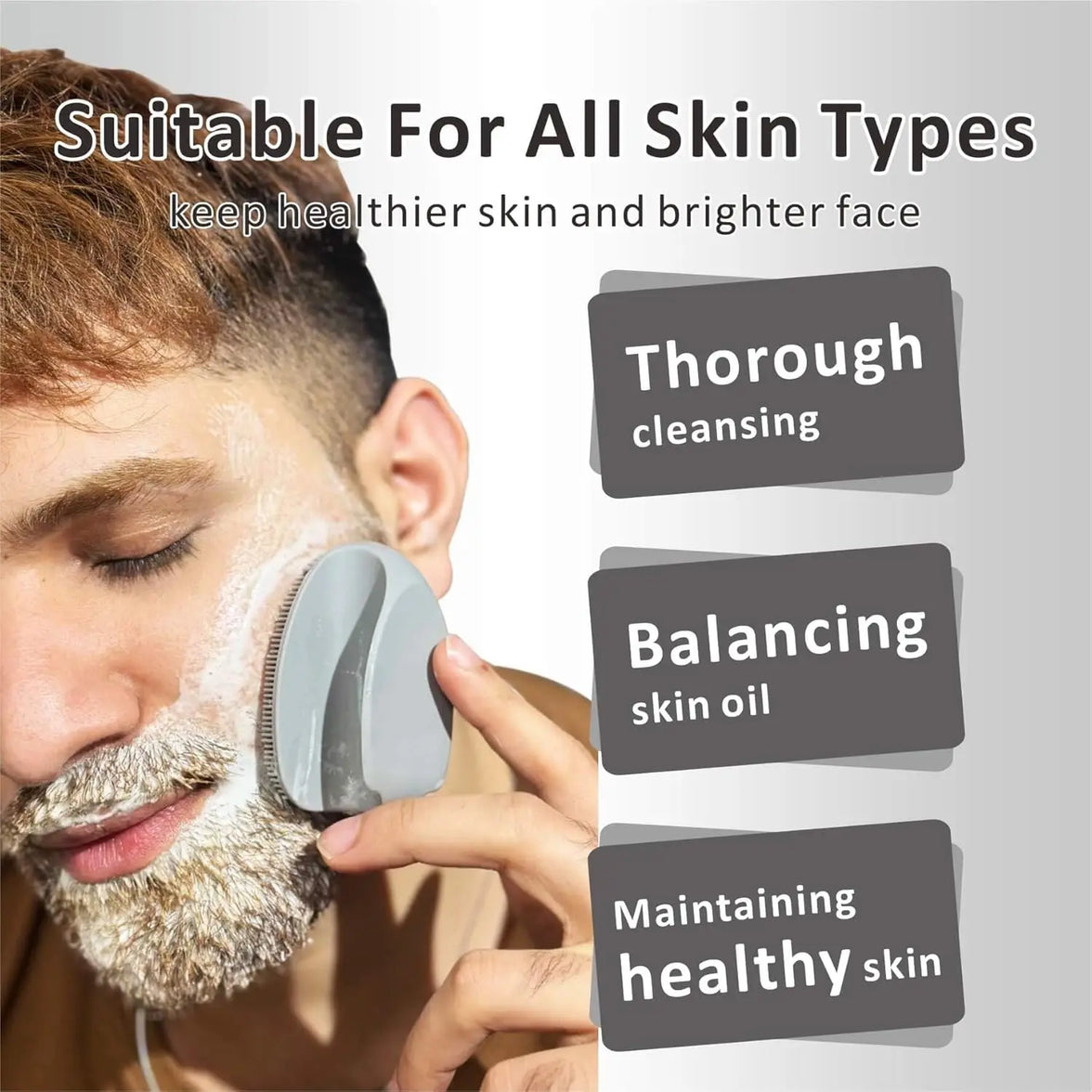 2-Pack Silicone Exfoliating Facial Brushes – Gentle Cleansing Duo