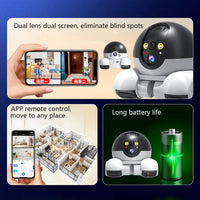 WiFi pet and baby camera shown with power cable and mount