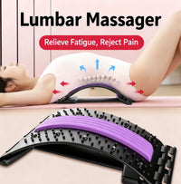 Lumbar Back Stretcher Massager, Spine Pain Relief Vertebral Relaxer for Lower Back Traction & Waist Correction