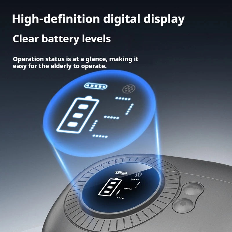 Magnifying electric nail trimmer shown with packaging