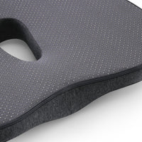 Dark grey car lumbar cushion with magnetic cloth finish - Apex Therapy