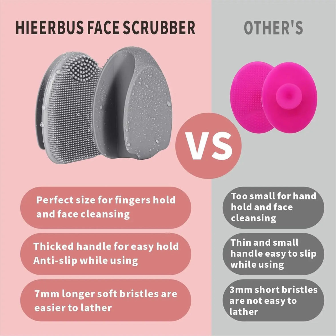 2-Pack Silicone Exfoliating Facial Brushes – Gentle Cleansing Duo