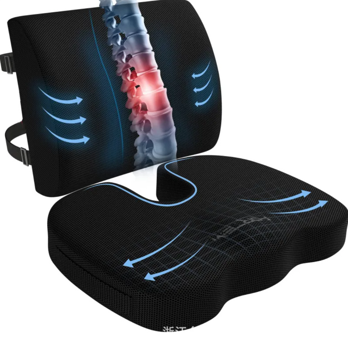 Ergonomic Memory Foam Office Seat Cushion – Contoured Hip Support - Apex Therapy