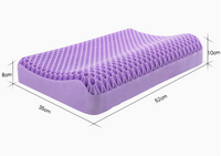Purple gel neck pillow dimensions, 52 by 35 centimetres