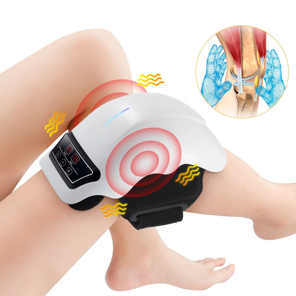 Cordless Heated Knee Massager — Heat & Vibration for Knee Pain & Stiffness Relief