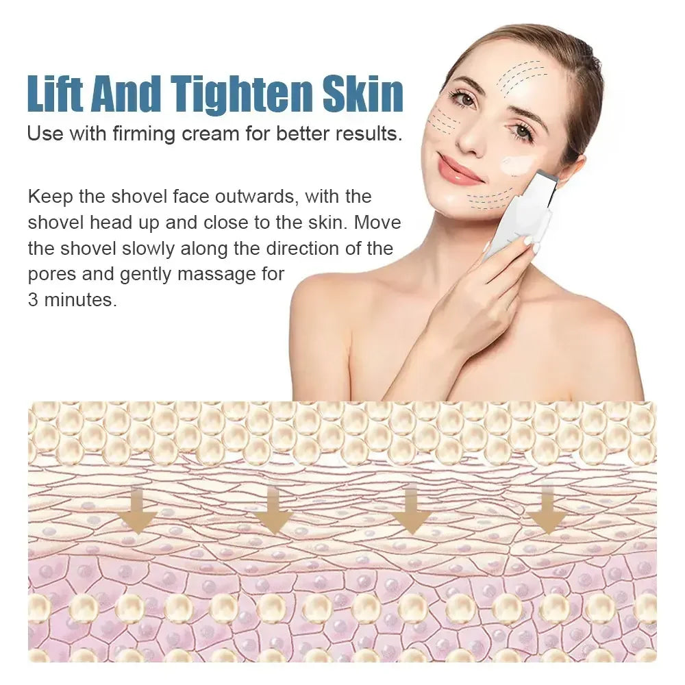 Close-up of the dual-ended tip on the facial cleansing spatula